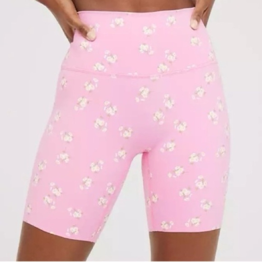 Floral Pink aerie offline Bike Shorts